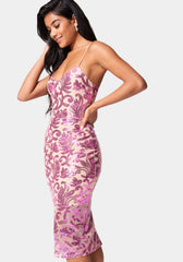 Sparkle Mesh Midi Dress