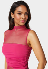 Draped Knit Bodysuit