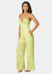 Plunging Cut Out Vneck Jumpsuit