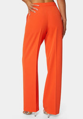 High Waist Straight Flared Pant
