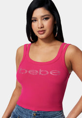 Bebe Logo Rib Top