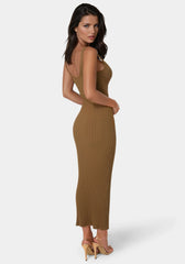 Crochet U-Neck Maxi Dress