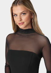Mock Neck Long Sleeve Dress