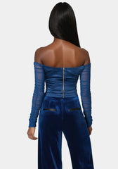 Off Shoulder Satin Corset