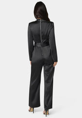 Satin Blazer Jumpsuit