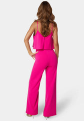 Ruffle Wide Leg Jumpsuit