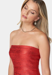 Foil Bandage Mini Dress