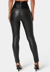 High Waist Elastic Waistband Sequin Legging