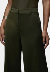 High Waist Satin Ultra Wide Leg Pant
