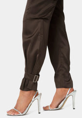 Satin Cargo Jogger