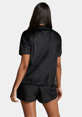 Mirror Paper Notch Short Sleeve Set