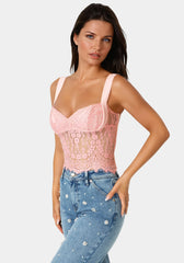 Lace Sweetheart Top