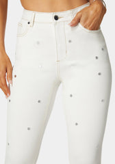 High Waist Mirror Effect Skinny Leg Jeans
