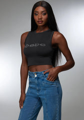 Rhinestone Logo Demi Cup Tank