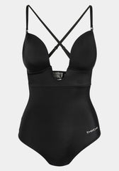 Extreme Plunge Microfiber Shaping Bodysuit