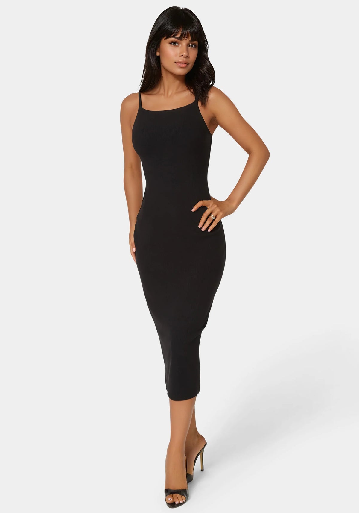 Square Neck Slim Maxi Dress