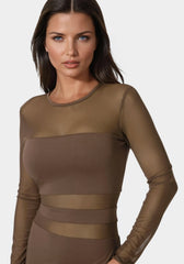 Illusion Mesh Mini Dress