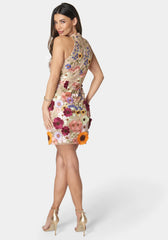 Mock Neck Sleeveless Short Dress