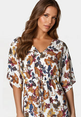Printed Kimono Dress