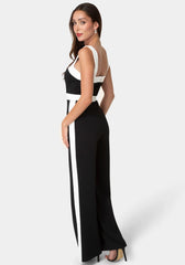 Colorblock Square Neck Jumpsuit