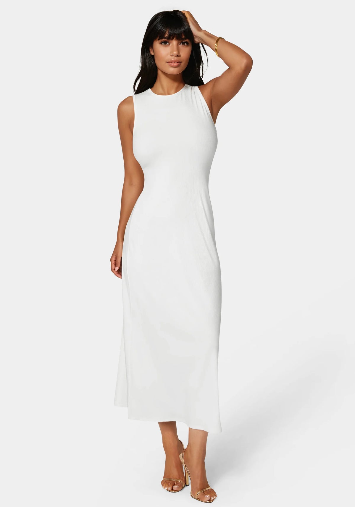 Rib A-Line Maxi Dress