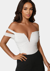 Off Shoulder Full Wide Leg Jumpsuit