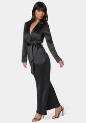 Satin Blazer Jumpsuit