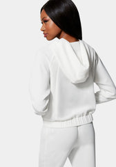 Bebe Lux Lounge Crepe Zip Up With Combo Satin