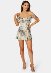 Off Shoulder Flowy Romper