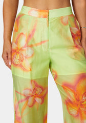 High Waist Palazzo Leg Pull On Pant