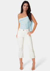 Natural Waist Cropped Boot Cut Jeans
