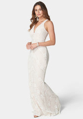 Sleeveless Lace Gown