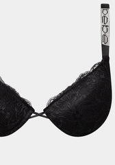 MEGA PUSH UP Lace Bra with Bebe Rhinestone Detail