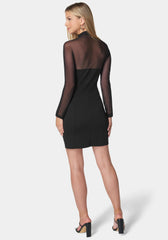 Mock Neck Long Sleeve Dress