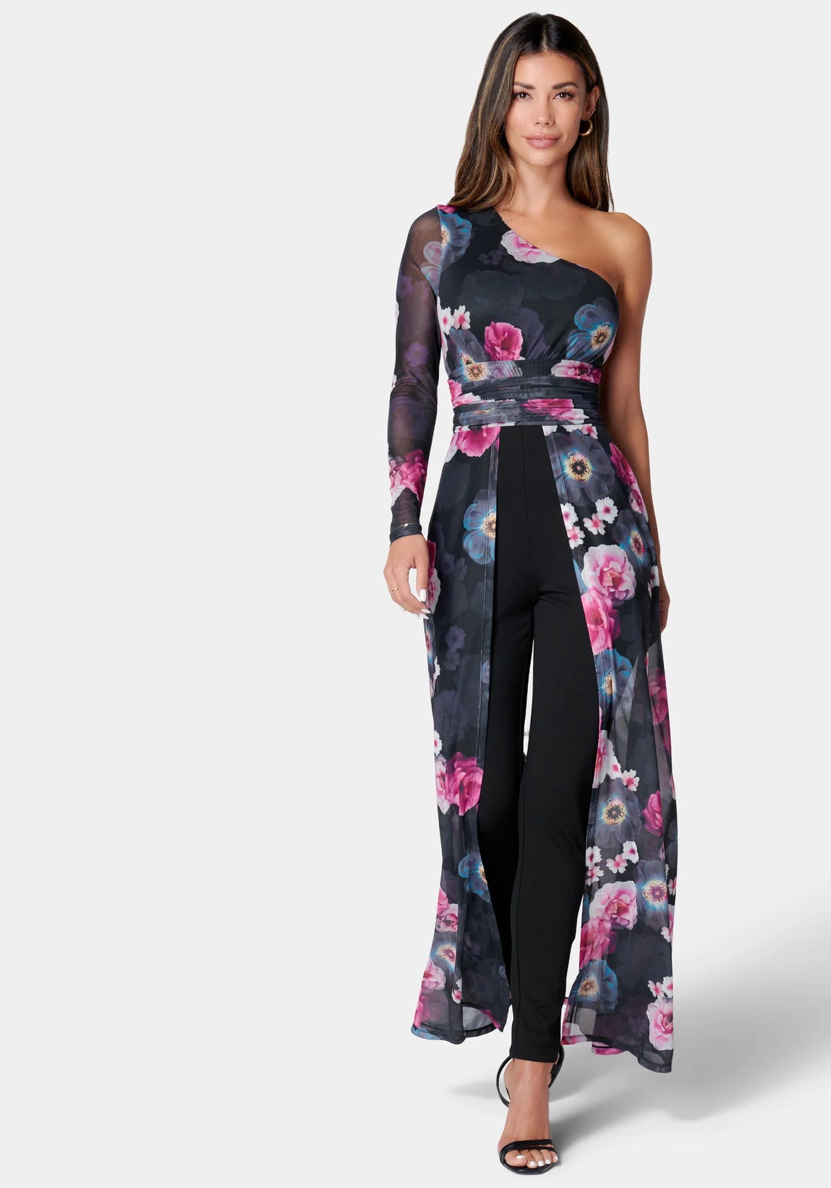 One Shoulder Mesh Catsuit