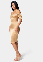 Drapey Satin Dress