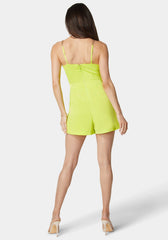 Chain Link Trim Spaghetti Strap Romper