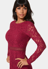Open Back Lace Mini Dress