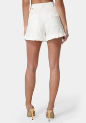 Ruffle Linen Shorts