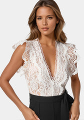 Ruffle Lace Jumpsuit