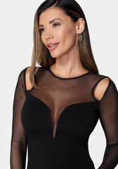Mesh Illusion Knit Top