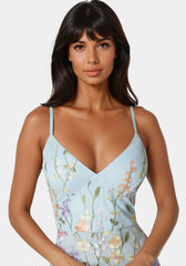 Floral Embroidered Midi Dress