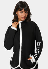 Polar Fleece Jacket With Teddy Fur Trim