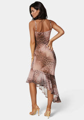 Cascade High Low Mesh Dress