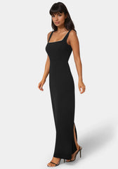 Square Neck Maxi Dress with Rhinestone