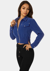 Chest Pocket Cropped Jacket
