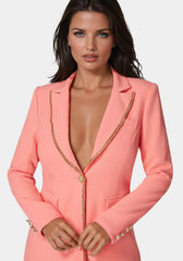 Tailored Gold Chain Trim Jacket