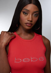 Rhinestone Logo Double Front Tank