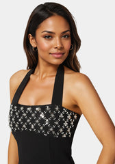 Halter Neck Bead Sequin Top