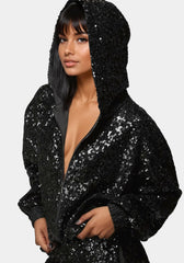 Sequin Hoodie Jacket